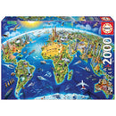 Pappuslespil, Landemærker, 2000 pcs - Billede 1