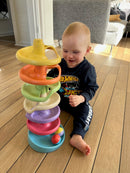 Quercetti Spiral Tower - Kuglebane m. 10 dele - BIOplast - fra 1 år.