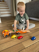 Autotransporter i træ med 4 biler