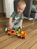 Autotransporter i træ med 4 biler