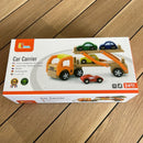 Autotransporter i træ med 4 biler
