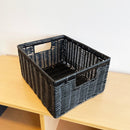 12 x Kurve i Plastflet - Sort -  L29,5 x B24,5 x H16 cm.