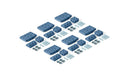 MODU Byggesæt Deep Blue/Sky Blue-Mellem - Billede 1
