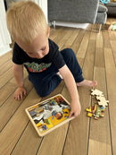 Nathan træpuslespil - Sæt med 4 stk - Min dag - fra 3 år.