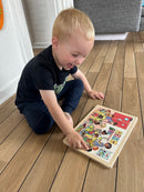 Nathan træpuslespil - Sæt med 4 stk - Min Skoledag - fra 3 år.