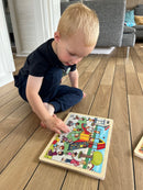 Nathan træpuslespil - Sæt med 4 stk - Min Skoledag - fra 3 år.