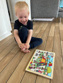 Nathan træpuslespil - Sæt med 4 stk - Min Skoledag - fra 3 år.