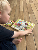 Nathan træpuslespil - Sæt med 4 stk - Rengøring - fra 3 år.