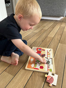 Nathan træpuslespil - Sæt med 4 stk - Rengøring - fra 3 år.