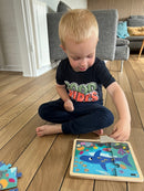 Nathan træpuslespil - Sæt med 4 stk - Havdyr