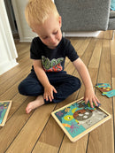 Nathan træpuslespil - Sæt med 4 stk - Havdyr