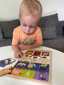 Nathan træpuslespil - Sæt med 2 stk - Tal & Mængder - fra 3 år.