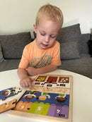 Nathan træpuslespil - Sæt med 2 stk - Tal & Mængder - fra 3 år.