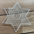 Hama Maxi Perleplade - Stjerne 14,5 x 15,5 cm - Gennemsigtig (8222TR)