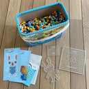 Hama Perler Maxi 3000 stk + 3 stiftplader i Blå Spand (8805)