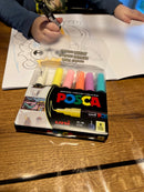 Uni Posca Tuscher PC-1M - 8 bløde farver