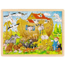 Puslespil i træ Noah's ark - 96 brikker - Billede 1