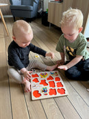 GOKI knoppuslespil i træ med 14 brikker - Fra 1 år.