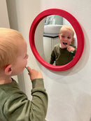 Babyspejl i skumramme - Væghængt - Ø:32cm.