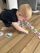 Dyre 123-Tog Puslespil - 20 brikker - Fra 3 år