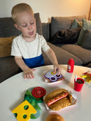 Legemad - Fastfood i træ & filt fra Hape