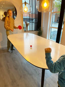 Bordtennisbat i træ - rød/sort