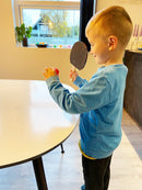 Bordtennisbat i træ - rød/sort