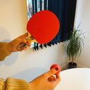 Bordtennisbat i træ - rød/sort