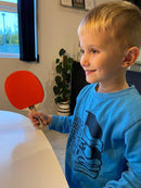Bordtennisbat i træ - rød/sort