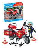 Playmobil - brandmotorcykel m. olieudsli - Billede 1