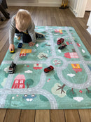 Ultra Soft Legetæppe - Vejbanemotiv - 1,5m x 1m - Achoka - Fra 1 år