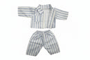 Dukketøj, Pyjamas i blå Str. 32-37 - velcro