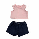 Dukketøj, Top og denimshorts Str. 38-41 