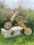 Løbecykel i træ - Mustard - FLEXA - Fra 3 år
