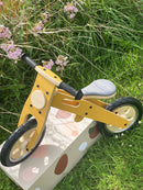 Løbecykel i træ - Mustard - FLEXA - Fra 3 år