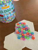 Hama Perleplade Midi - Sekskant Medium 12,5x11,5 cm - Hvid (329) - Samlefunktion