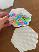 Hama Perleplade Midi - Sekskant Medium 12,5x11,5 cm - Hvid (329) - Samlefunktion