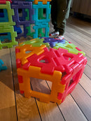 Gennemsigtig Gigant Polydron sæt 60 dele