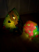 Gennemsigtig Gigant Polydron sæt 60 dele