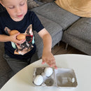 Legemad - Æg i Æggebakke i træ - 6 stk