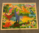 Puslespil i træ fra VIGA- Dinosaurs - 48 brikker.
