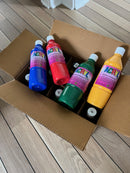 Akrylmaling - 15 stk. Mixed Farver - blank 500ml