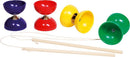 Diabolo (Djævlespil) med styrestave - Ø:10 cm.