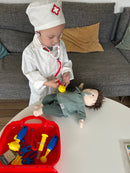 Doktor udklædning inkl. hat - Passer fra 3-6 år.