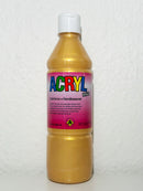 Akrylmaling - metallic 500ml - guld - 1 stk
