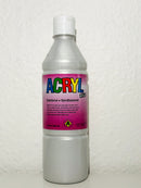 Akrylmaling - metallic 500ml - sølv - 1 stk