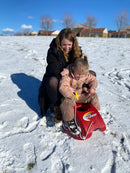 RollySnow Cruiser Kælk i rød farve - L:94 cm - Fra 3 år.