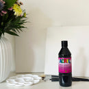 Akrylmaling - blank 500ml - primær sort - 1 stk