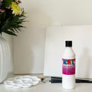 Akrylmaling - blank 500ml - primær hvid - 1 stk