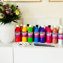 Akrylmaling - 15 stk. Mixed Farver - blank 500ml